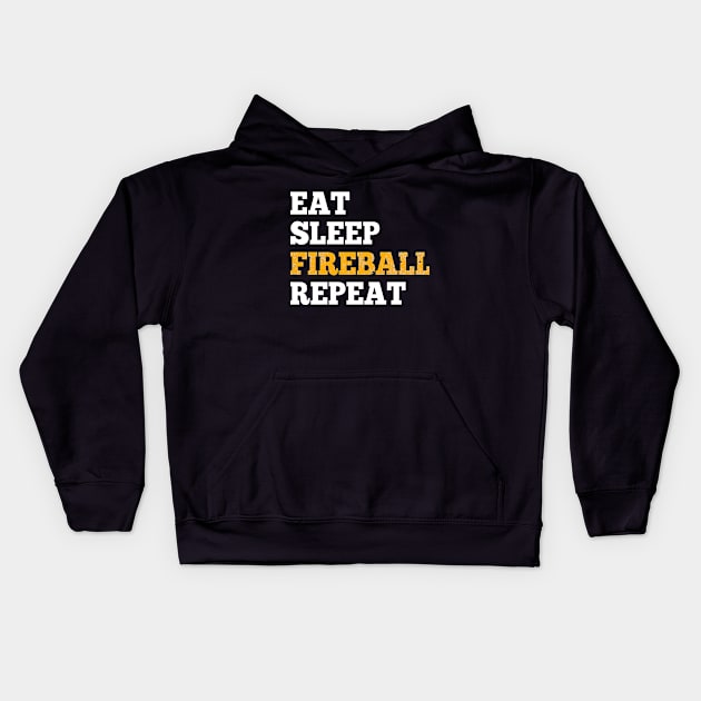 Eat Sleep Fireball Repeat - Design for RPG Gamers Kids Hoodie by HopeandHobby